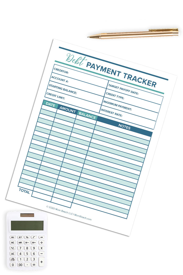 Debt Payment Tracker (1 Page)