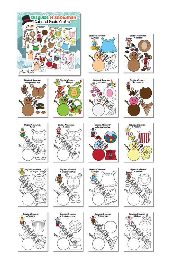 Disguise A Snowman Printable ( 20 Pages )