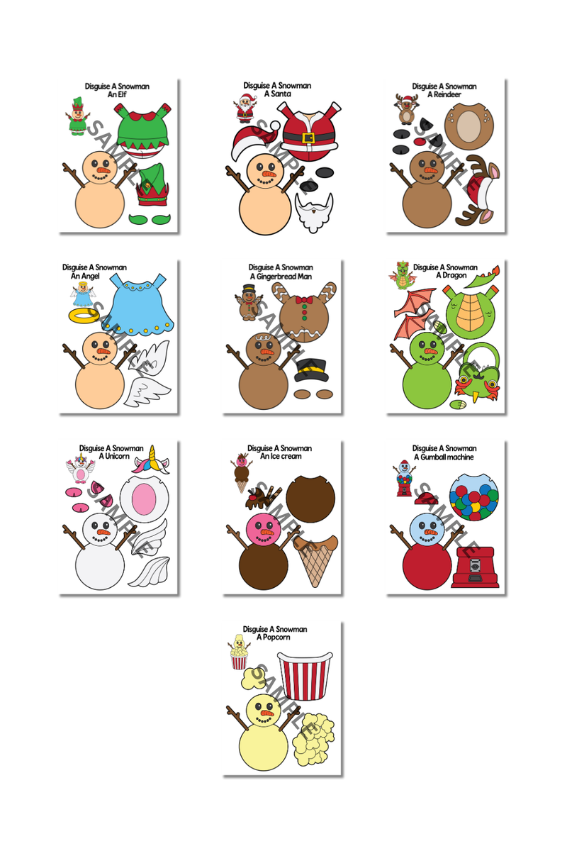 Disguise A Snowman Printable ( 20 Pages )