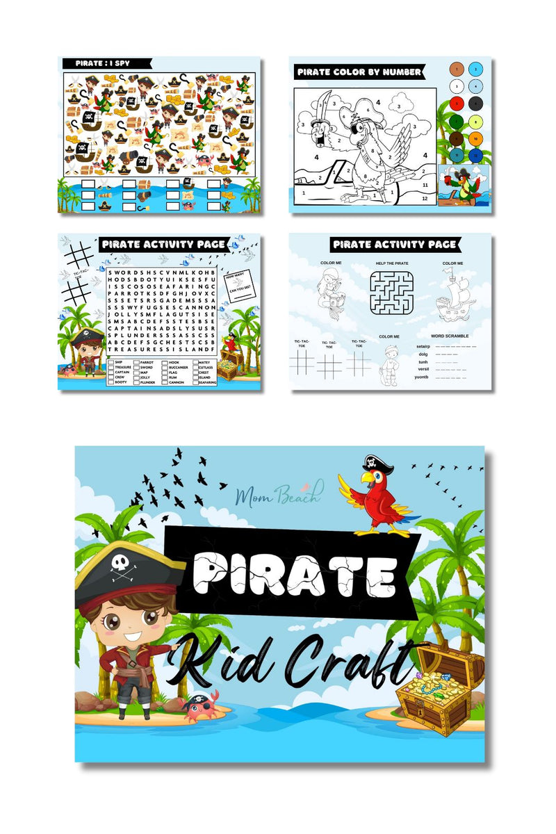 Pirate Kid's Craft Printable ( 12 Pages )