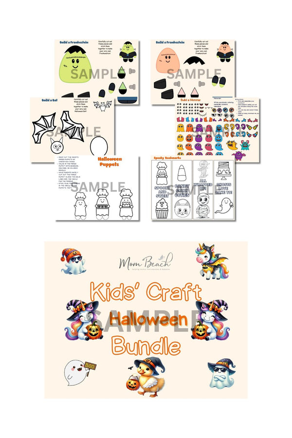 Kid's Craft Halloween Bundle ( 19 Pages )