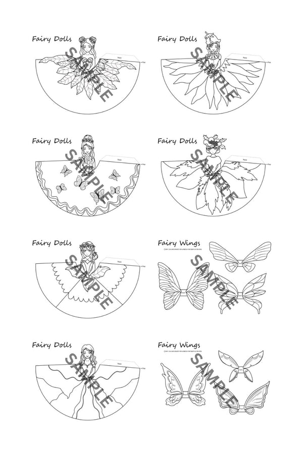 Paper Fairy Dolls ( 9 Pages )