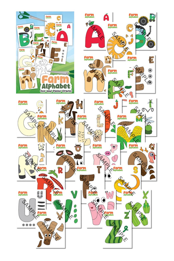 Farm Alphabet Crafts Printable ( 53 Pages )