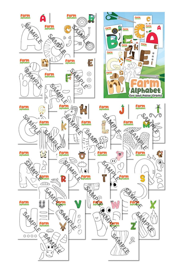 Farm Alphabet Crafts Printable ( 53 Pages )