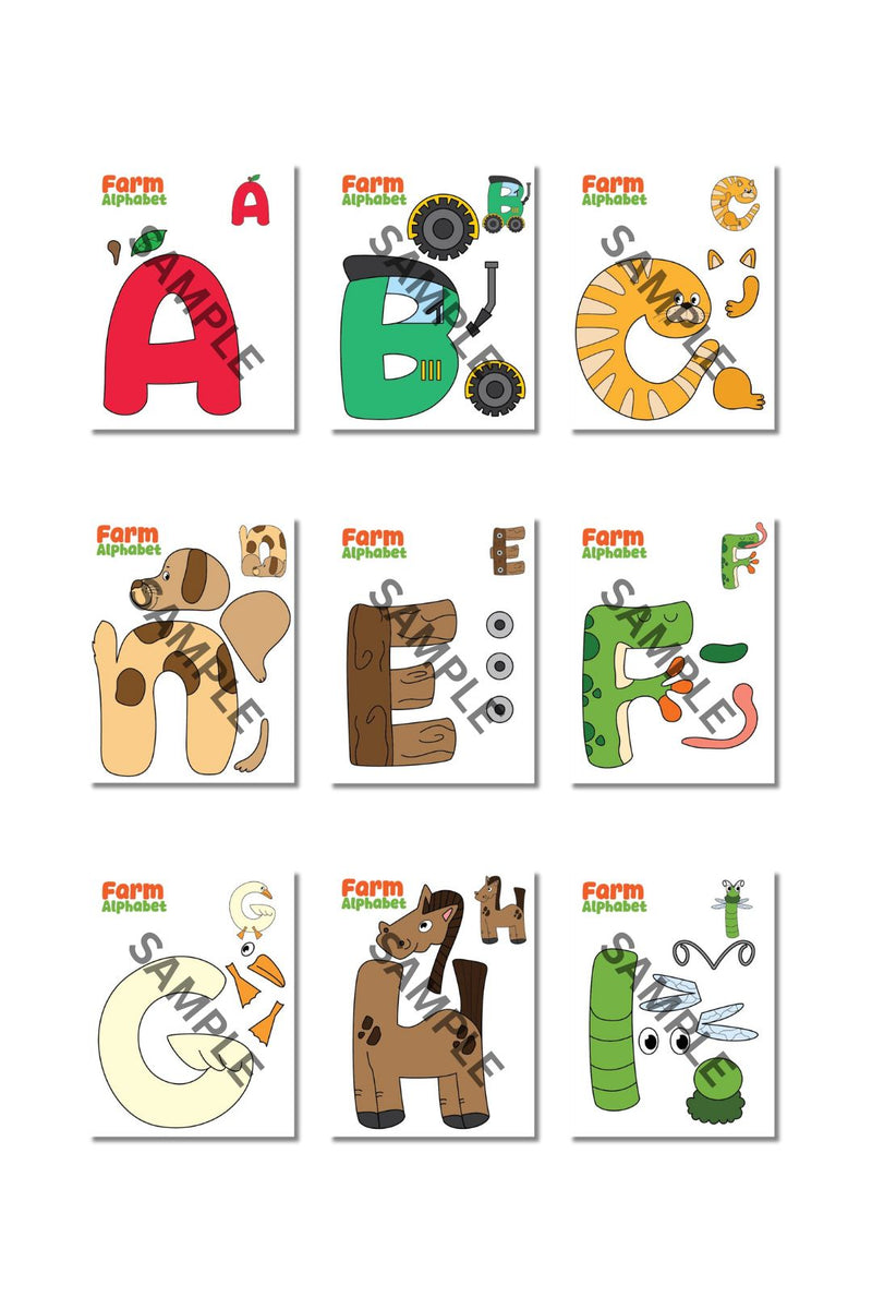 Farm Alphabet Crafts Printable ( 53 Pages )