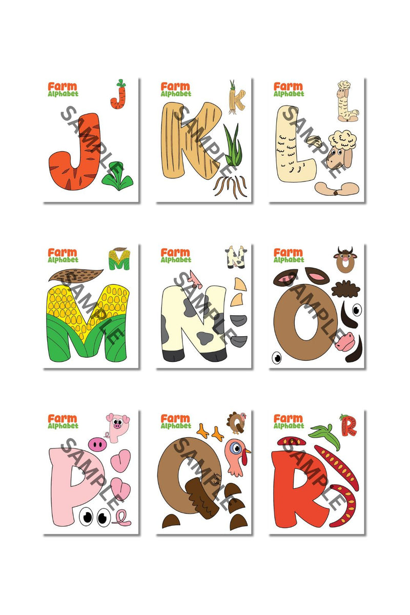 Farm Alphabet Crafts Printable ( 53 Pages )