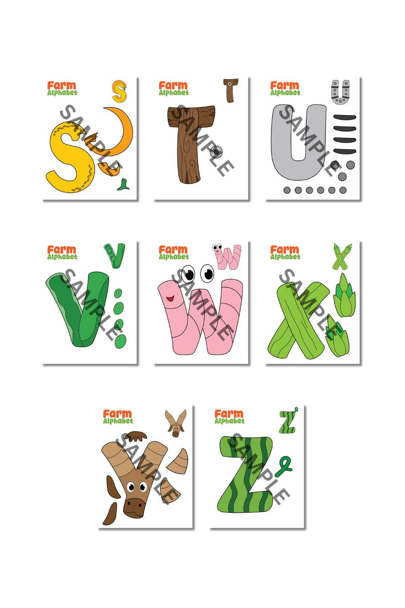 Farm Alphabet Crafts Printable ( 53 Pages )