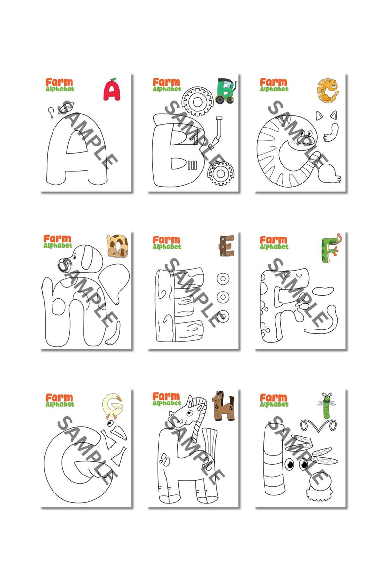 Farm Alphabet Crafts Printable ( 53 Pages )
