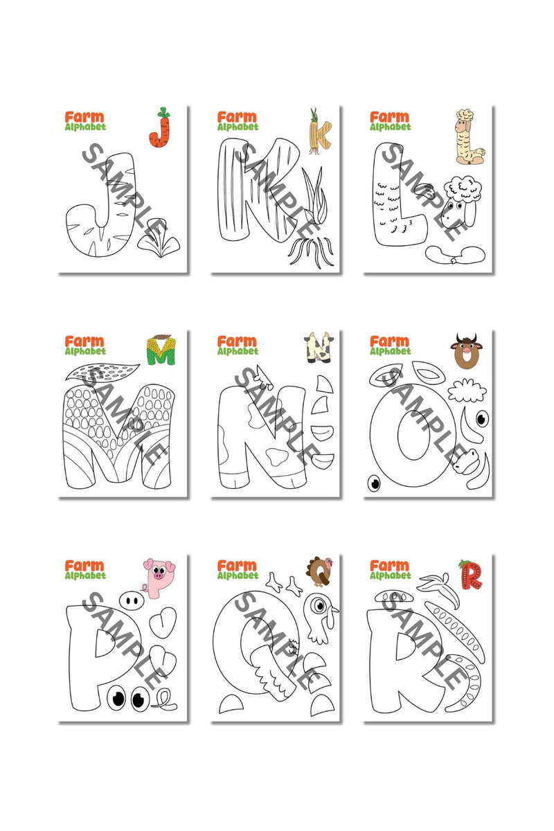 Farm Alphabet Crafts Printable ( 53 Pages )