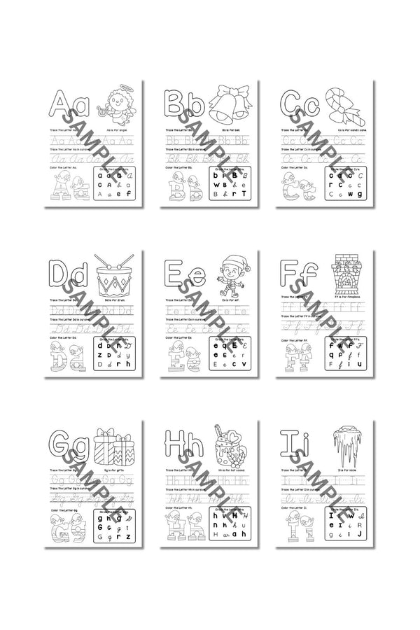 Christmas Alphabet Printable ( 26 Pages )