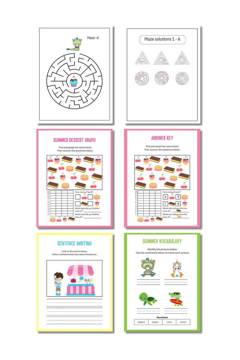 Kid's Summer Activities Printable ( 28 Pages)