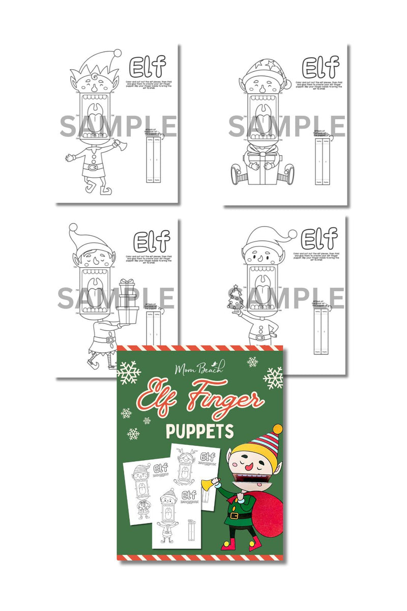 Elf Finger Puppets Bundle Printable ( 10 Pages )