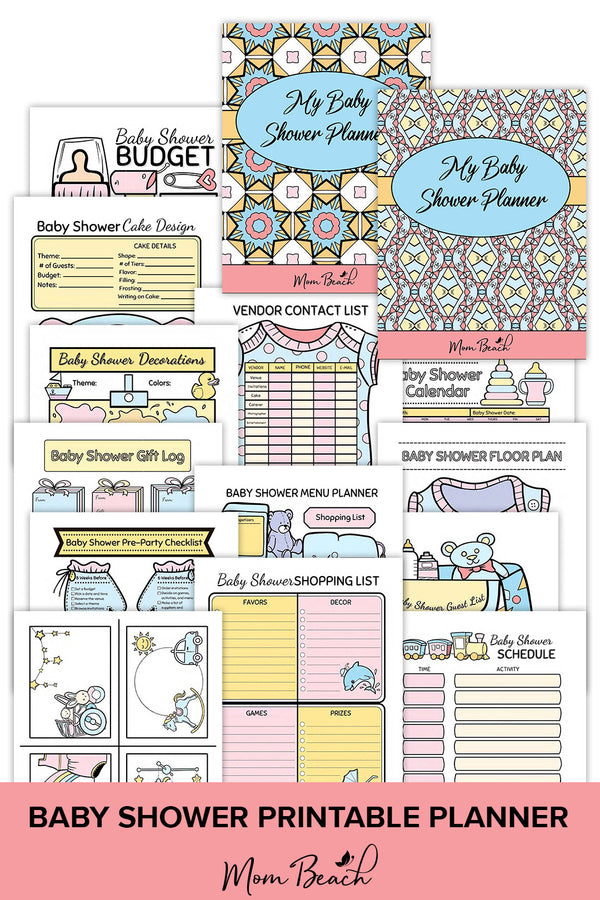 Baby Shower Printable Planner Bundle (19 Pages)