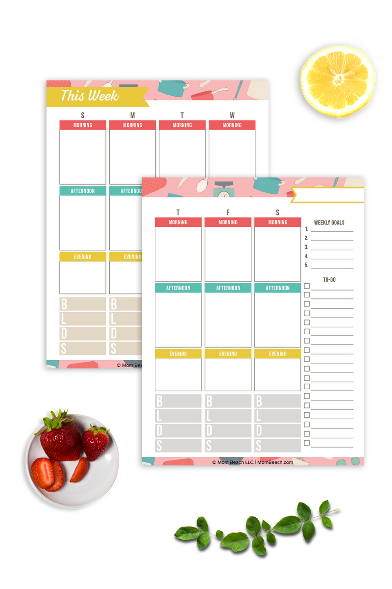 Weekly Meal Planning Worksheets