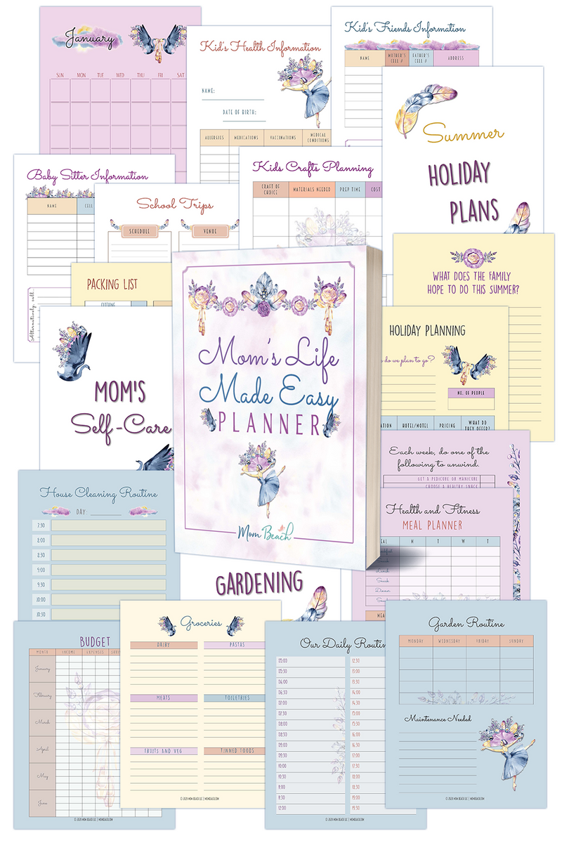 Mom's Life Made Easy Planner ( 78 Pages )
