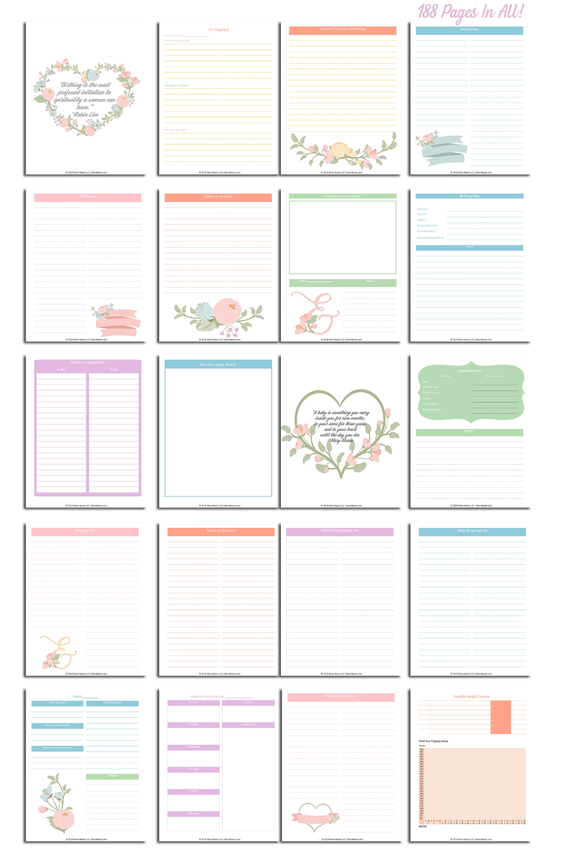 My Pregnancy Journal (189 Pages)