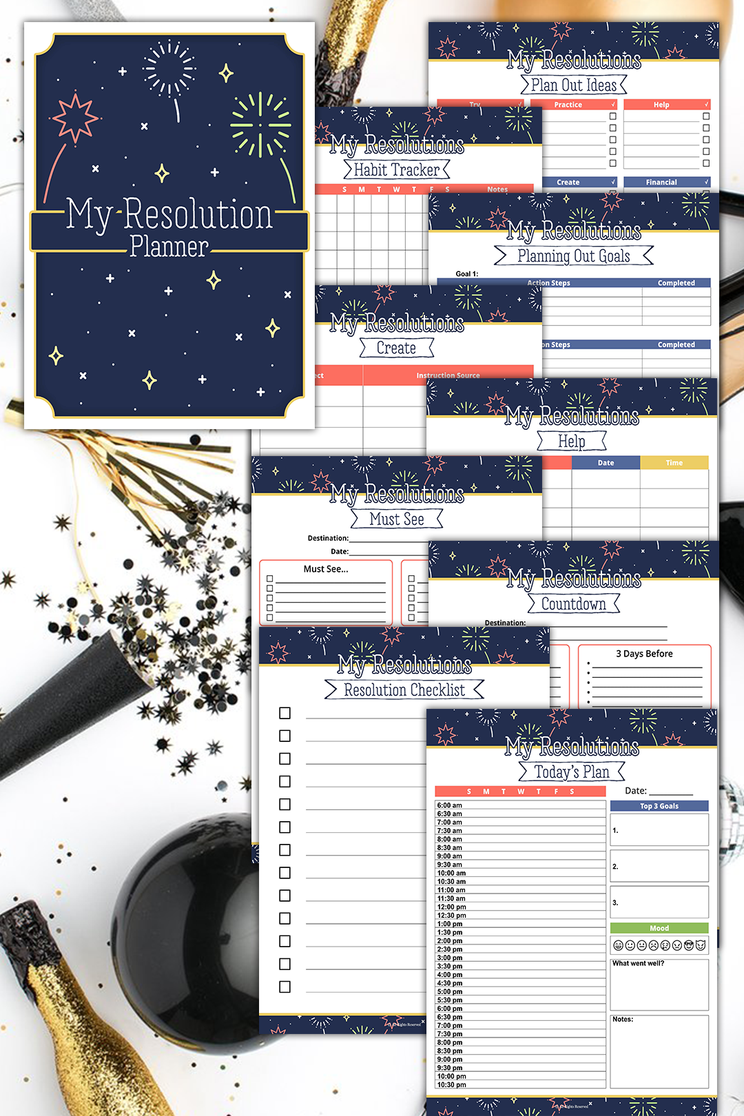 My Resolution Worksheet My Resolution Planner ( 29 Pages )