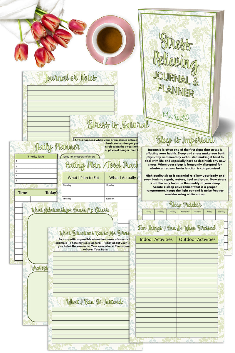 Stress Relieving Journal and Planner (18 Pages)
