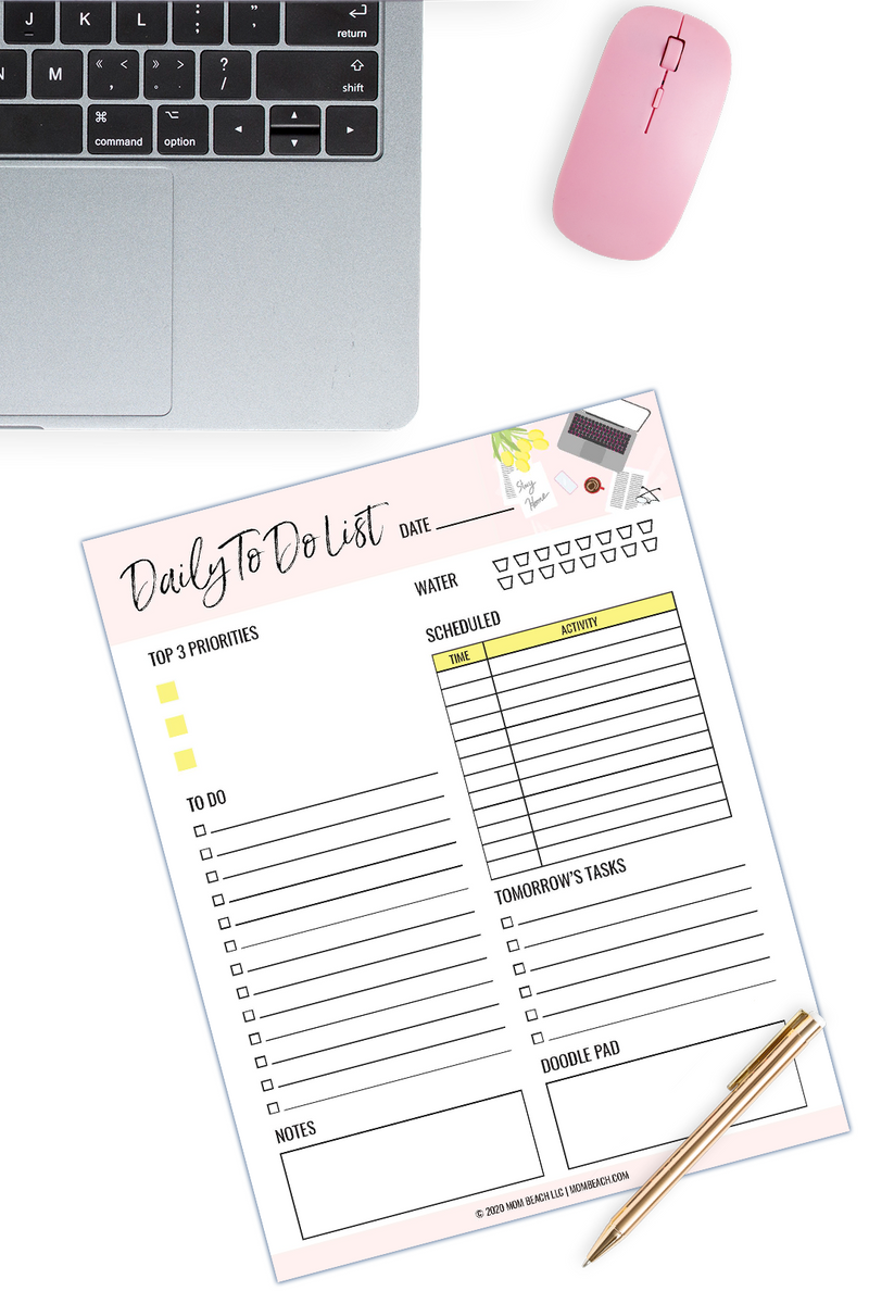 Work From Home Daily To Do List Printable